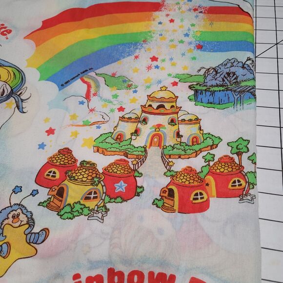 Rainbow Brite Flat and Fitted Sheets | Vintage 1980s Kids Cartoon Sheets - Picture 6 of 9